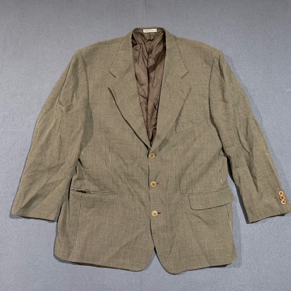 Louis Feraud Gruppo GFT Houndstooth‎ Wool Blazer Made for Dillard's Textured